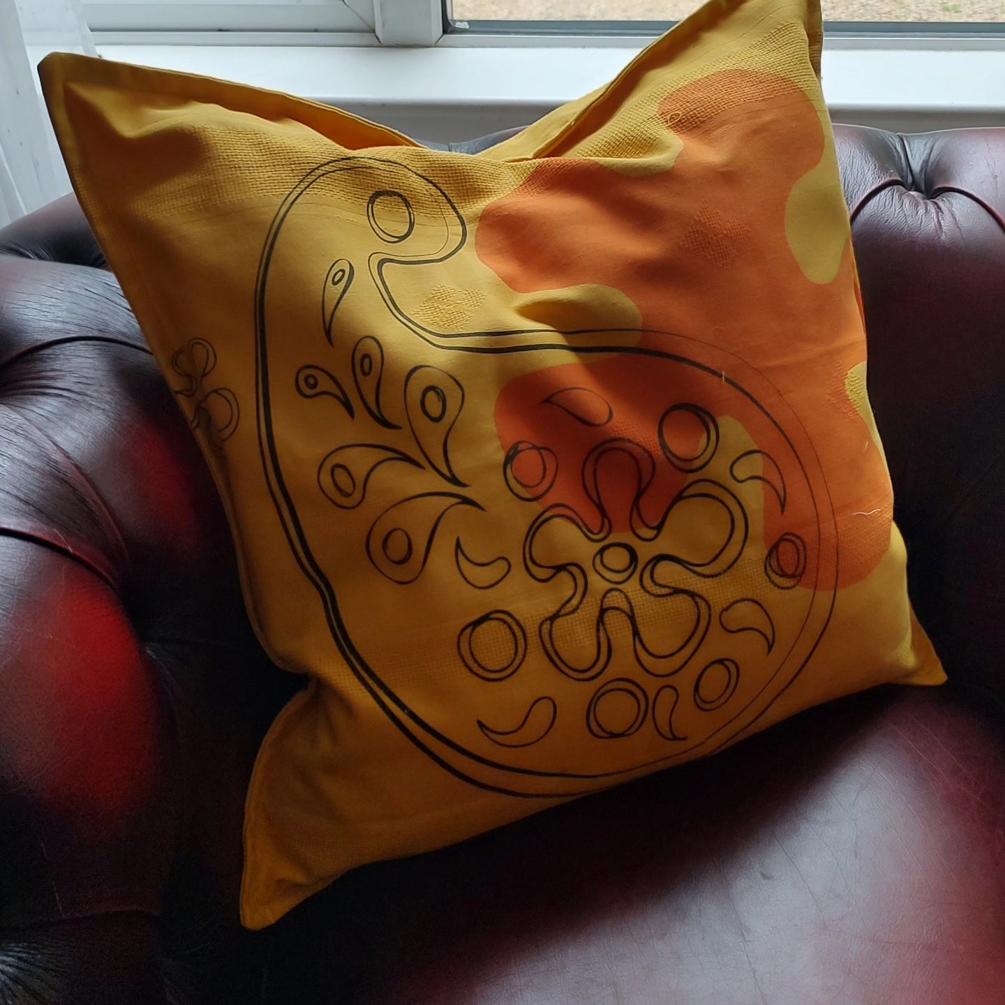 Paisley print cushion